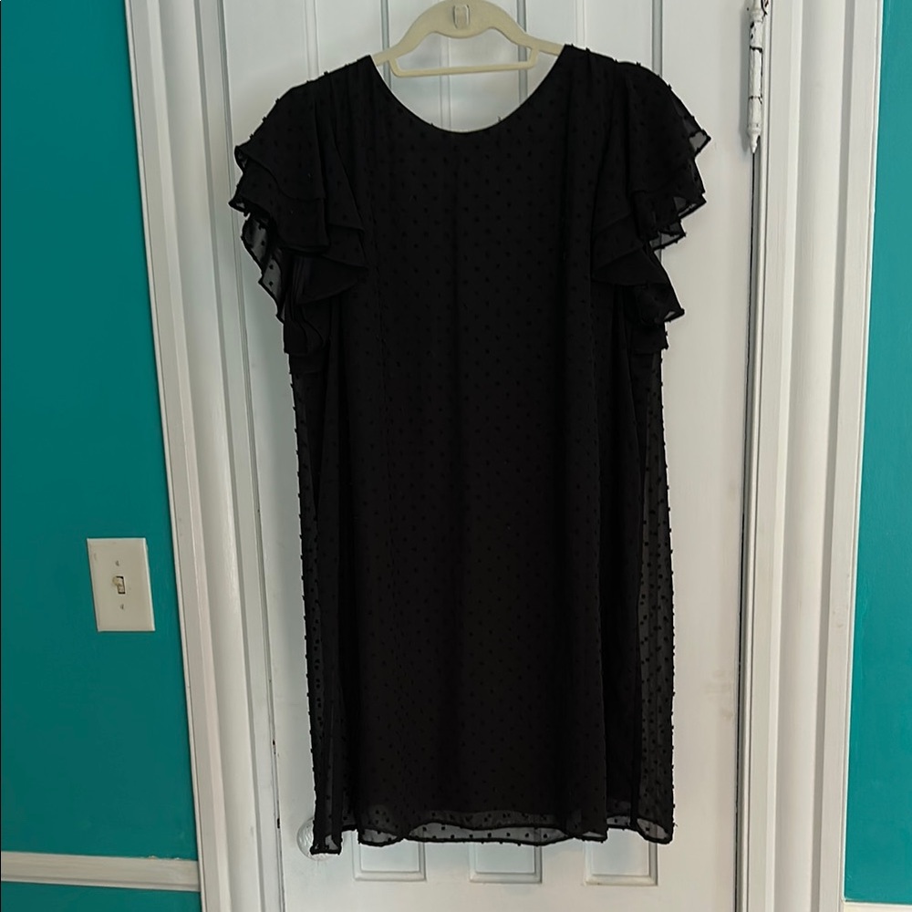 Elegant Black Zara Ruffle Sleeve Dress